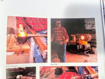 Elizabeth’s original portrait of artist Richard Remsen doing blown glasswork in “Our View.” Photo courtesy Elizabeth Stanley