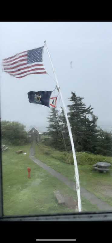 A video still from Diane Heath’s camera moments before the lightning strike. Photo courtesy Diane Heath