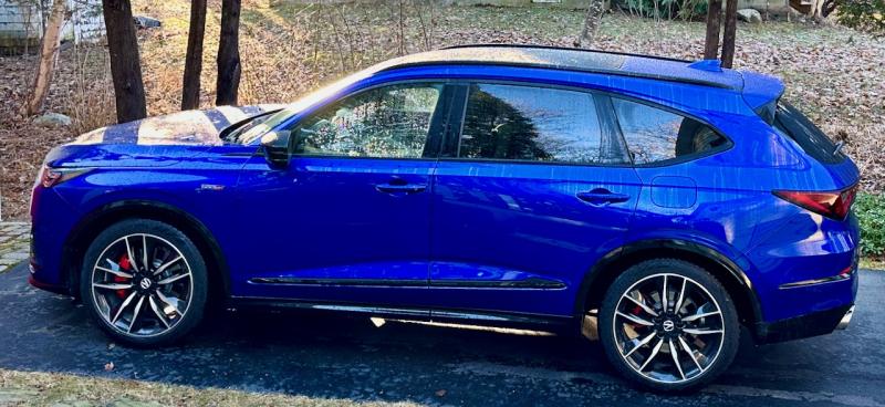 Although the 2024 version of Acura’s highly satisfying flagship SUV is little different from the revamped-for-2022 version, its price has edged upward. Blue is rarely a car’s best color, but this Apex Blue Pearl will do nicely.