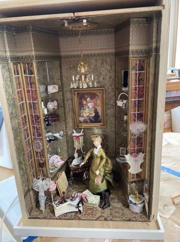 Carolyn Ahlstrand, "Miniatures", mixed media. (Photo courtesy Cushing Historical Society)