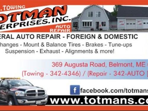 Totman’s Auto Repair, AAA road service, road condition updates, Waldo County, Belfast, Maine, Belmont, auto repair, suspension, brakes, towing, exhaust, diagnostics, alignments, new tires, fleet repair, intoxalock, NAPA Autocare.