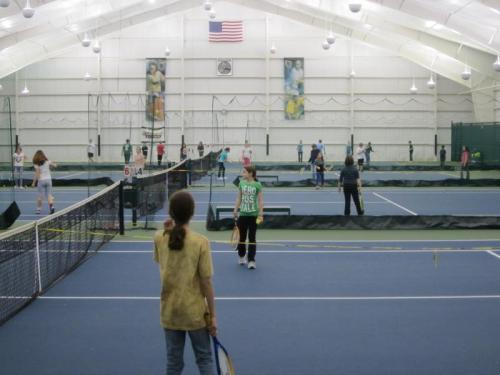 Youth programs taking place on the tennis courts