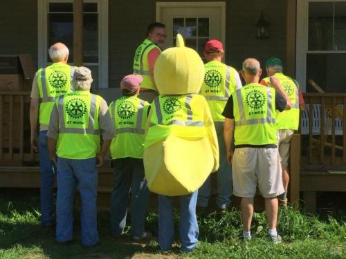 Rotarians at work - Habitat for Humanity