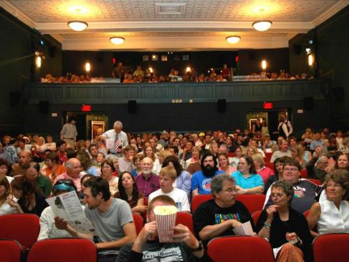 Strand Theatre movie audience