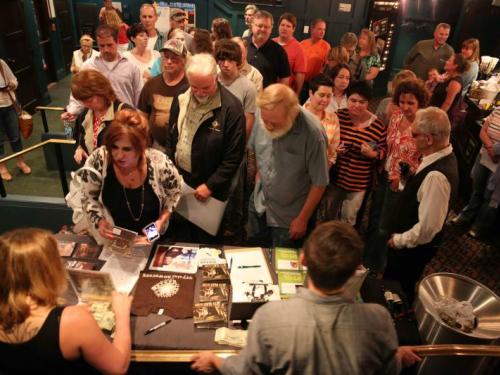 Audience in the lobby