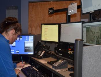 Supervisor Melissa Simmons at work. (Photo by Lynda Clancy)