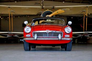 Images depict the 1966 MGB that is the raffle prize. (Photo Courtesy of the Owls Head Transportation Museum)