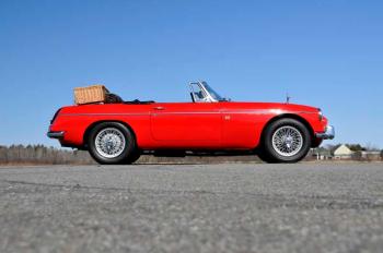 Images depict the 1966 MGB that is the raffle prize. (Photo Courtesy of the Owls Head Transportation Museum)