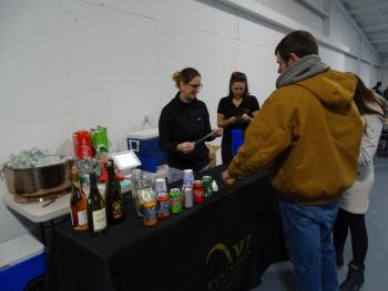 Beverages, including wine and beer, were also available at the event. (photo by Erica Thoms)