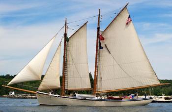 A cruise aboard schooner American Eagle is the grand prize in the Boothbay Harbor Windjammer Days raffle! Steve Morrison photo