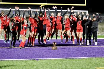 The Camden Hills girls soccer team after the North Regional Final, Nov. 5. (Photo courtesy Vin Contento)