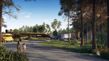 The proposed entrance to the proposed Nordic Aquafarms, Inc., facility in Belfast. (Image courtesy Nordic Aquafarms, Inc.)