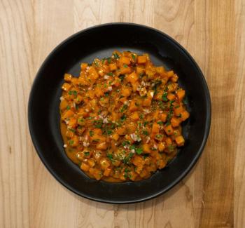 "Carrots risotto'd, bone marrow” Photo courtesy Elizabeth Soule