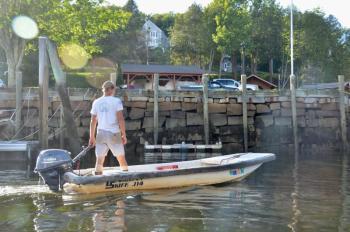 Small boats owned by fishermen were also being hauled for the weekend.