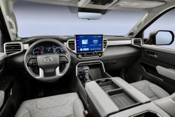 The Tundra, which received a makeover for 2022, has a comfortable and functional cabin, with (in top trim) many of the features, if not the materials and esthetics, of luxury vehicles; it’s a truck. Leather is available.