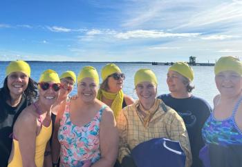 Maine Sea Sisters at Lincolnville Beach. (Photo courtesy Patty Libby)