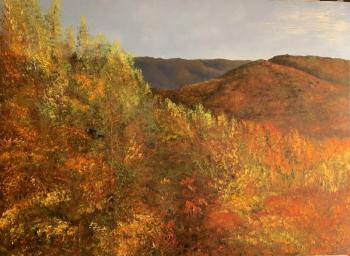 Joel Levine, "Autumn", oil on canvas. (Photo courtesy Cushing Historical Society)