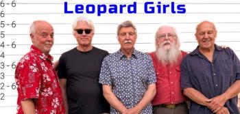 Jazz-Rock band Leopard Girls posed for their "mug shot." (Photo courtesy Lincoln County Historical Association)