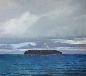 Tom Curry, Arc-en-Ciel, oil on birch panel, 36x43". (Photo courtesy Page Gallery)