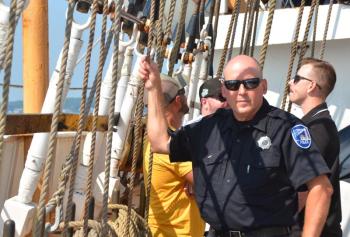 Rockland Police Officer Troy Peasley. (Photo by Lynda Clancy)