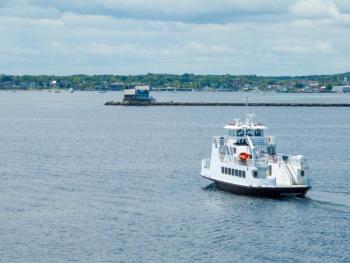 The Charles Norman Shay, at sea in June. (Photo courtesy Maine Dept. of Transportation)