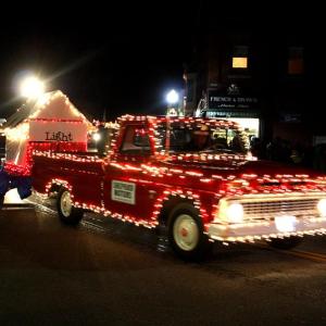 The annual Christmas by the Sea Parade begins at 6 p.m. on Friday, Dec. 1, winding through downtown Camden on Main Street to the tree lighting at Harbor Park. Anyone can be in the parade, but there is only one Santa Claus! (Photo by Holly S. Edwards)