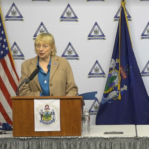 Gov. Janet Mills said she will propose for the Legislature’s approval a 10-year moratorium on new offshore wind projects in waters managed by the state. File photo