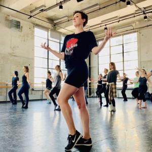 Katie Rose McLaughlin leads a Line Dance Club workshop. (Photo courtesy Strand Theatre)