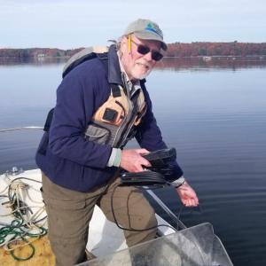 Mark Whiting water testing. (Photo from Friends of Taunton Bay, Provided by Downeast Trout Unlimited)