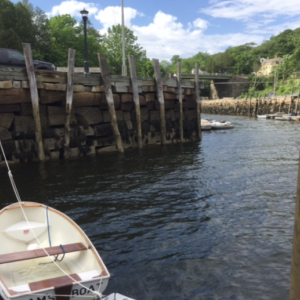 The Rockport Marine Park bulkhead area where Skyhook has been operating for four years. This photo was included in a January letter to the town’s Harbor Committee to illustrate the business location.