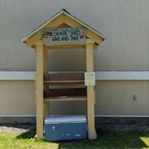 Waldo County Bounty Give and Take Share Shed. (Photo courtesy Carver Memorial Library)