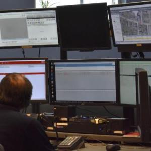 A station at Knox Regional Communications Center in 2019. (File photo Sarah Thompson)