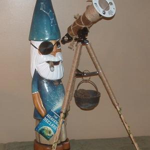 Steve’s astronomer friend Cosmo O’Rion with his telescope outfitted with a visual solar filter from Baader Planetarium. The eye patch helps to keep sunlight out of the unused eye and avoid fatigue.