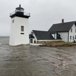 Grindle Point Lighthouse, Jan. 10, 2024 (Photo courtesy Capt. Dylan Purington, Harbor Master of Islesboro)