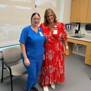 WCMP Diabetes Services Practice Manager Dionne Mills (right) and Treena Lemieux, RN, who will be providing diabetic foot care clinics at the practice beginning early this fall. (Photo courtesy Waldo County General Hospital)