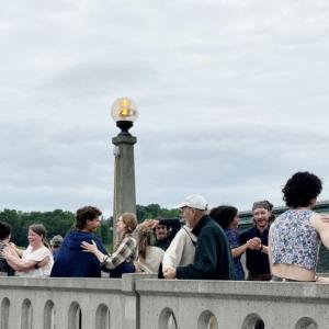Footbridge Dance June 2024. (Photo courtesy Belfast Flying Shoes)