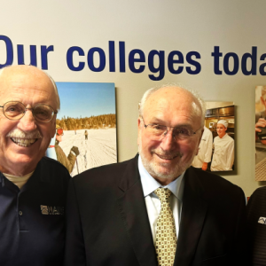 Left to Right: Gary Croker, MSCU Board Member, Dr. John Fitzsimmons, President, Maine Community College Foundation, Amanda Crommett, Chief Organizational Development Officer, MSCU. (Photo courtesy MSCU)