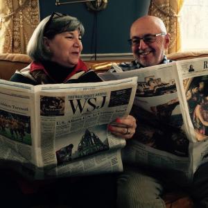 Naomi Schalit and John Christie (Photo courtesy Maine Press Association)
