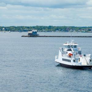 The Charles Norman Shay, at sea in June. (Photo courtesy Maine Dept. of Transportation)
