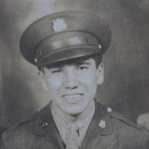 Charles Norman Shay, during World War II. Private Shay saved many lives on Omaha Beach and was awarded the Silver Star and French Legion of Honor for his service that day. He continued to serve on the front lines in many major battles of World War II. ((Photo courtesy Maine Dept. of Transportation)