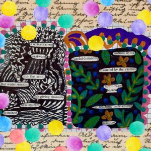 Example of erasure poetry. (Photo courtesy Rockland Public Library)