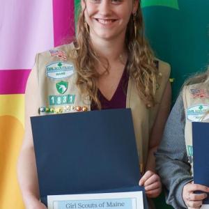 Kayleigh Young at 2024 Annual Celebration. (Photo courtesy Girl Scouts of Maine)